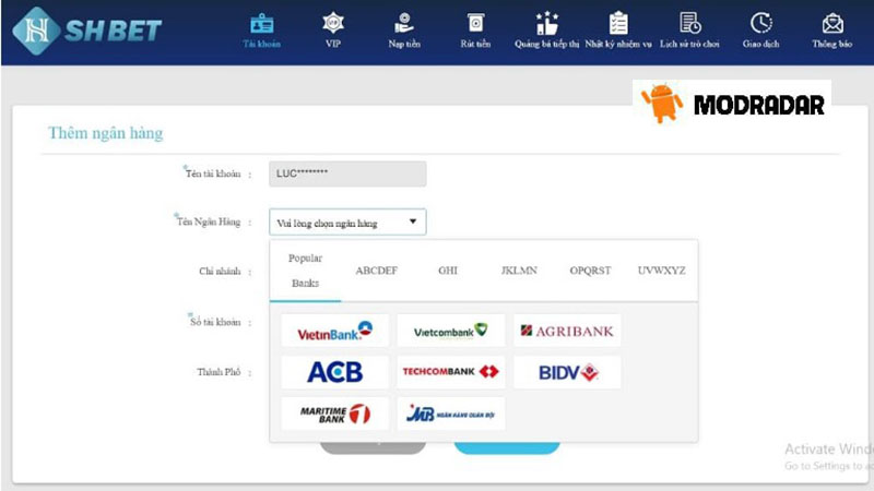 Hướng dẫn chi tiết cách nạp tiền Shbet chuẩn xác nhất
